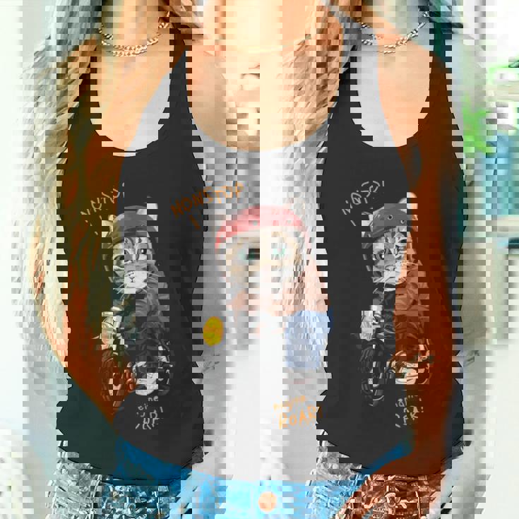 猫 バイク オートバイ おもしろ ねこ ライダース バイカー 面白い ネコ 長袖tシャツ タンクトップ