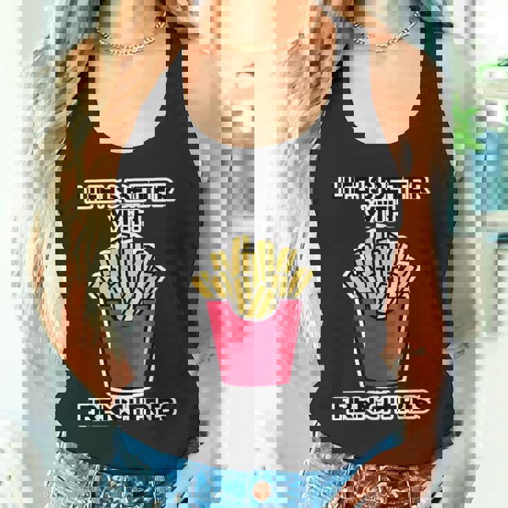 男性用フライドポテトデザイン フライドポテトと一緒に人生はより良いです タンクトップ