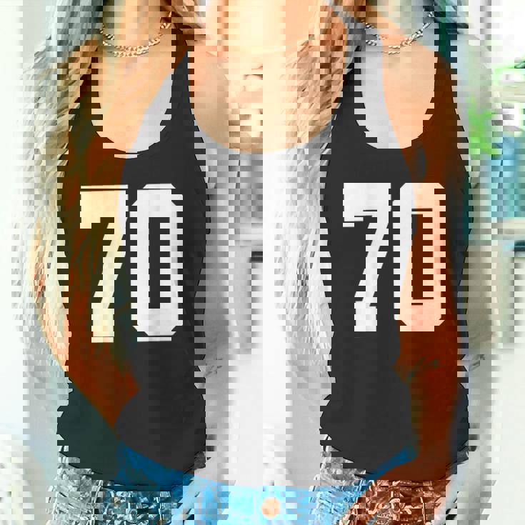 番号70 背面 スポーツチームジャージ番号 タンクトップ