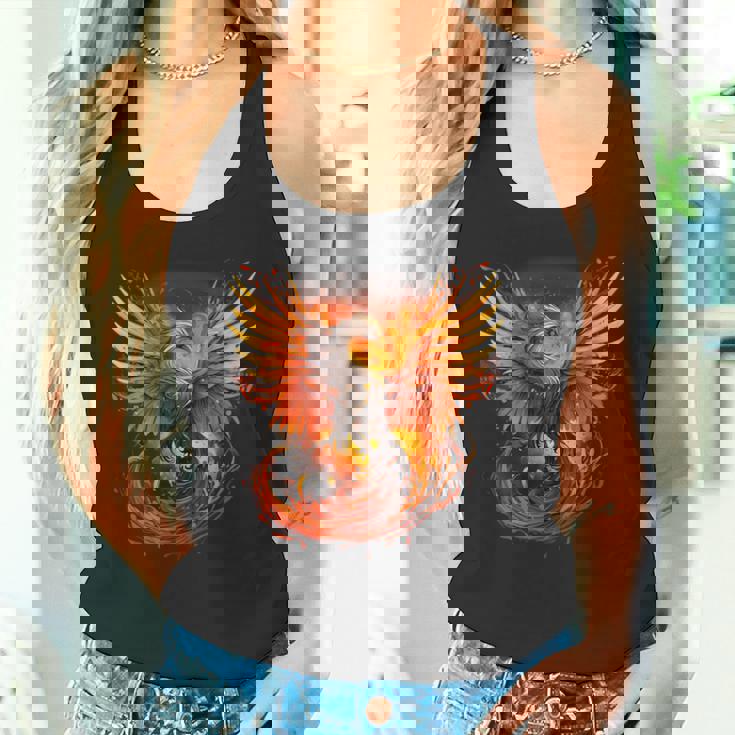 神話の鳥 若返り 不死鳥 芸術作品 ファイヤーバード リボーン タンクトップ