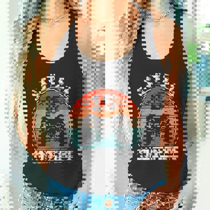 結婚15周年記念 15年目の結婚記念日 結婚15年目 Level 15 Complete タンクトップ