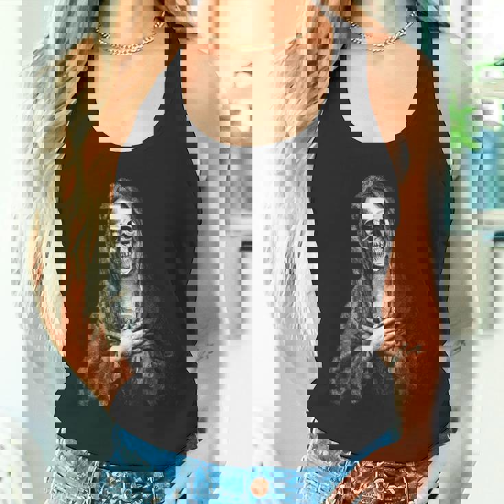 聖なる聖母マリア 神の母 不気味な思い出 森の頭蓋骨 タンクトップ