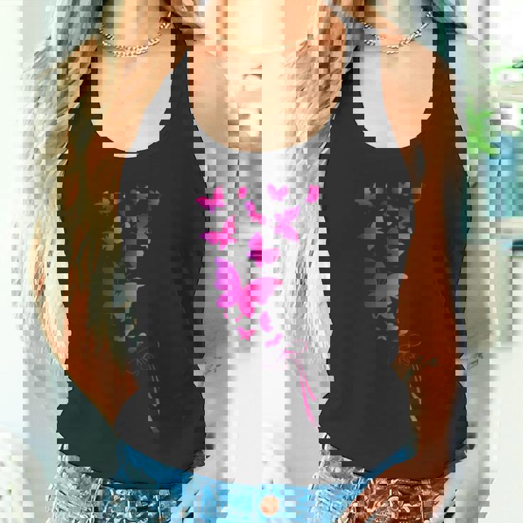 蝶の美しさをお楽しみください。グラフィッククールなデザイン。 タンクトップ