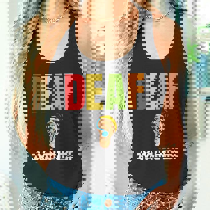 補聴器 耳障がいサポート 聴覚障害者への意識 長袖tシャツ タンクトップ