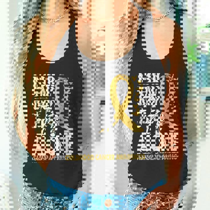 誰も一人で戦わない 小児がん啓発ゴールドリボン タンクトップ