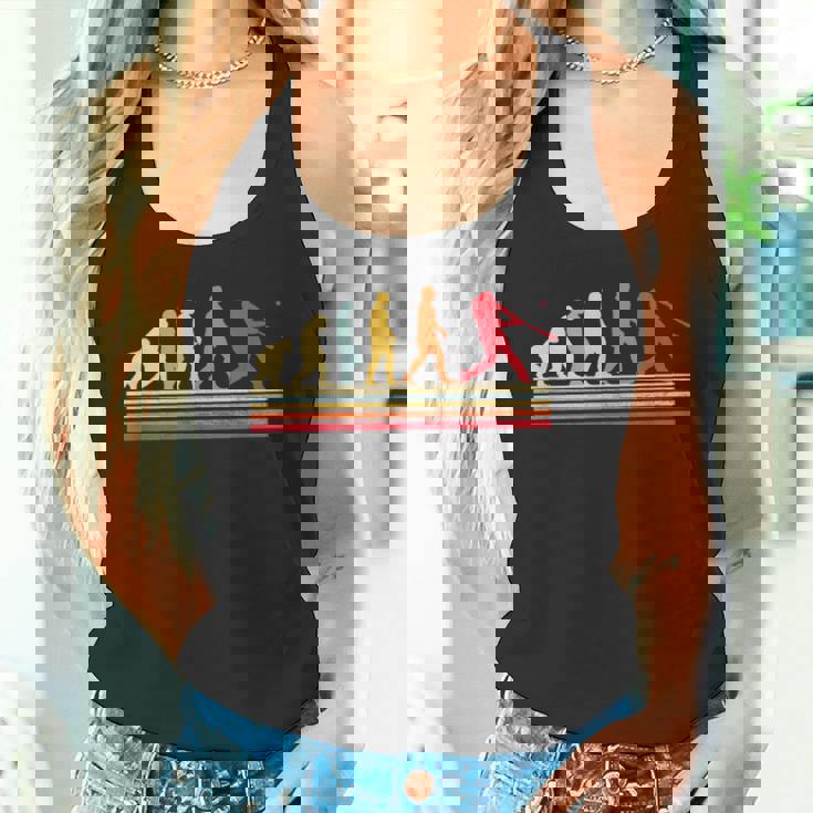 野球 人類の進化 面白いtシャツ おもしろ グッズ 服 ベースボール ネタ メンズ Evolution 野球部 男性 タンクトップ