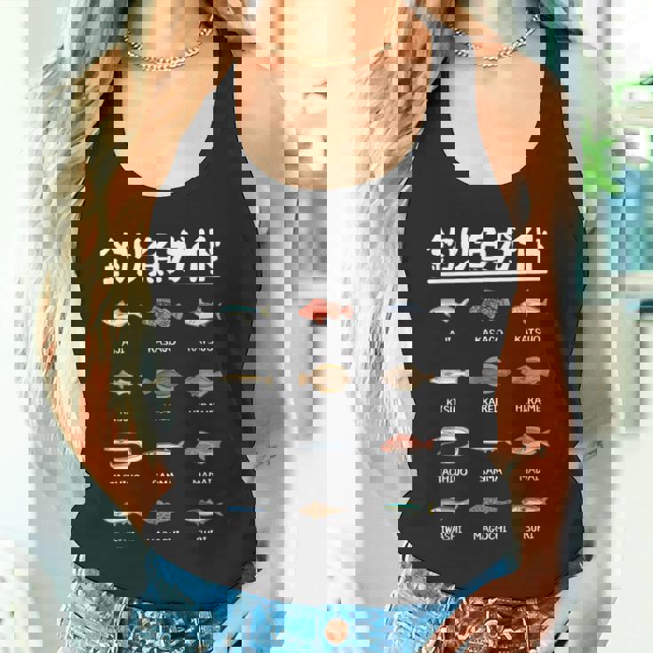 釣り魚ガイド アジ カツオ 鱚 カレイ 平目 サンマ 真鯛 鰯 マゴチ ブリ 太刀魚 釣り好き 海釣り 船釣り 釣り タンクトップ