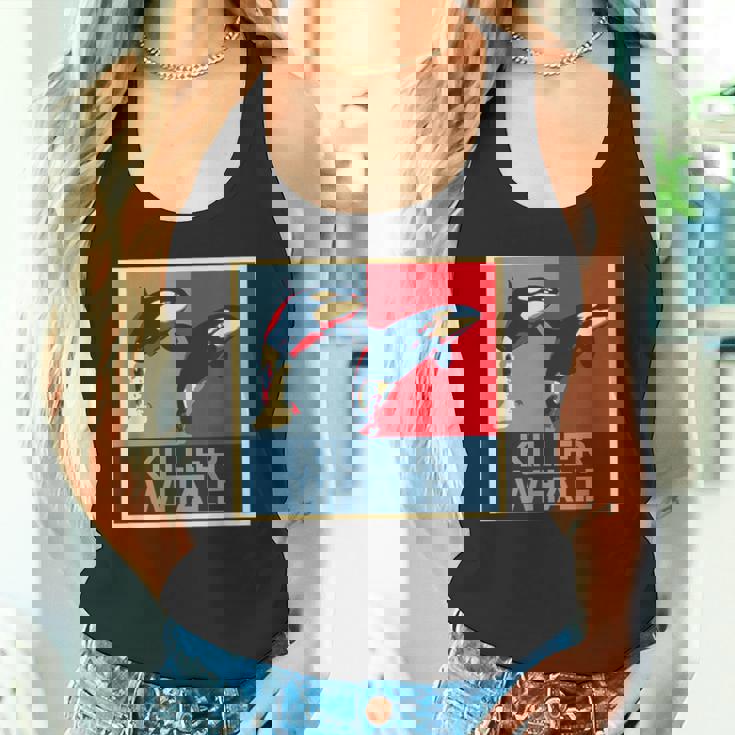 面白tシャツ 海 シャチ おもしろ かわいい グッズ 服 ネタ メンズ オリジナル 夏 生き物 レトロ タンクトップ