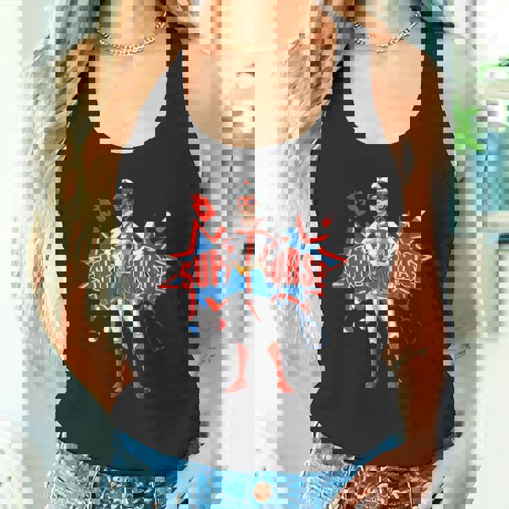 面白い看護師スーパーヒーロー面白い看護 タンクトップ