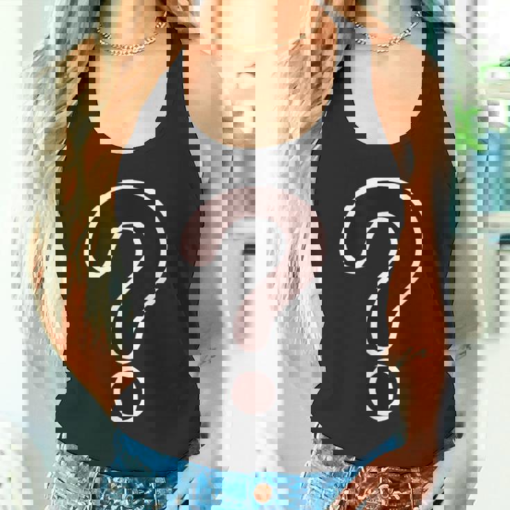 ？ はてなマーク クエスチョン マーク（疑問 謎 不思議）【変なデザイン屋さん】文字 面白い タンクトップ