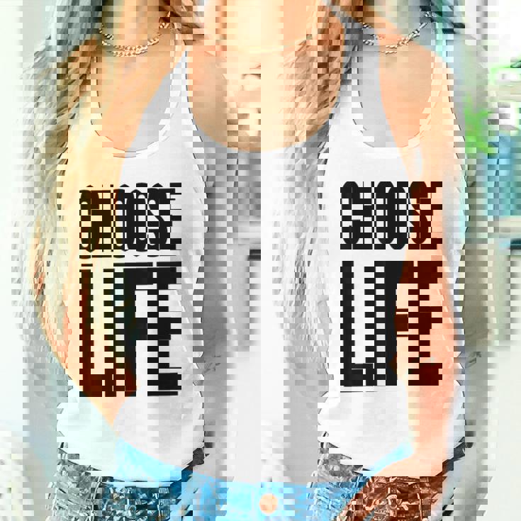 Choose Life 前面と背面の両面デザイン タンクトップ