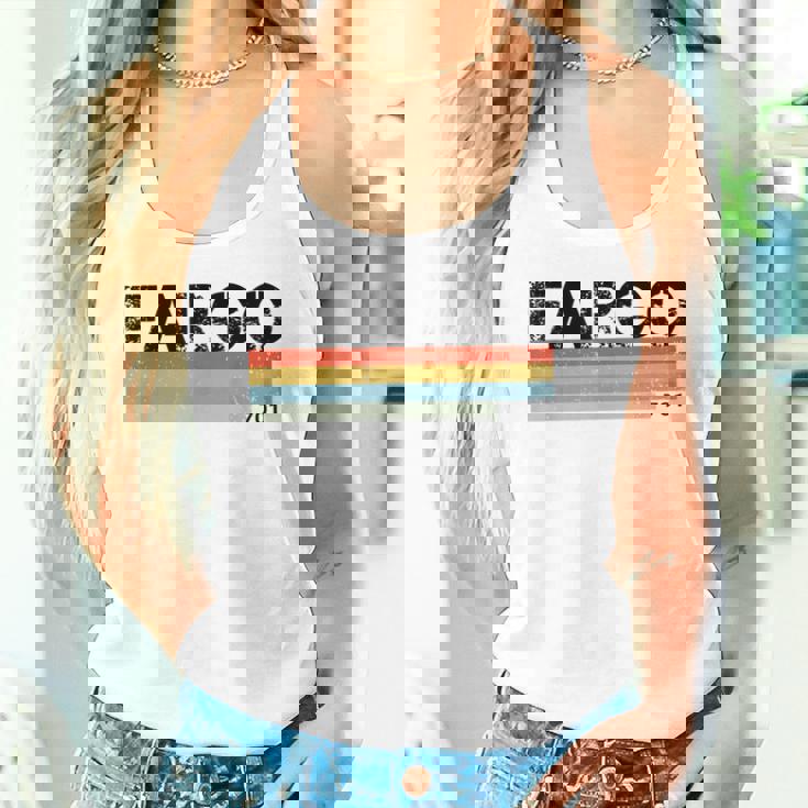 Fargo City レトロ ヴィンテージ ストライプ ギフトとお土産 タンクトップ