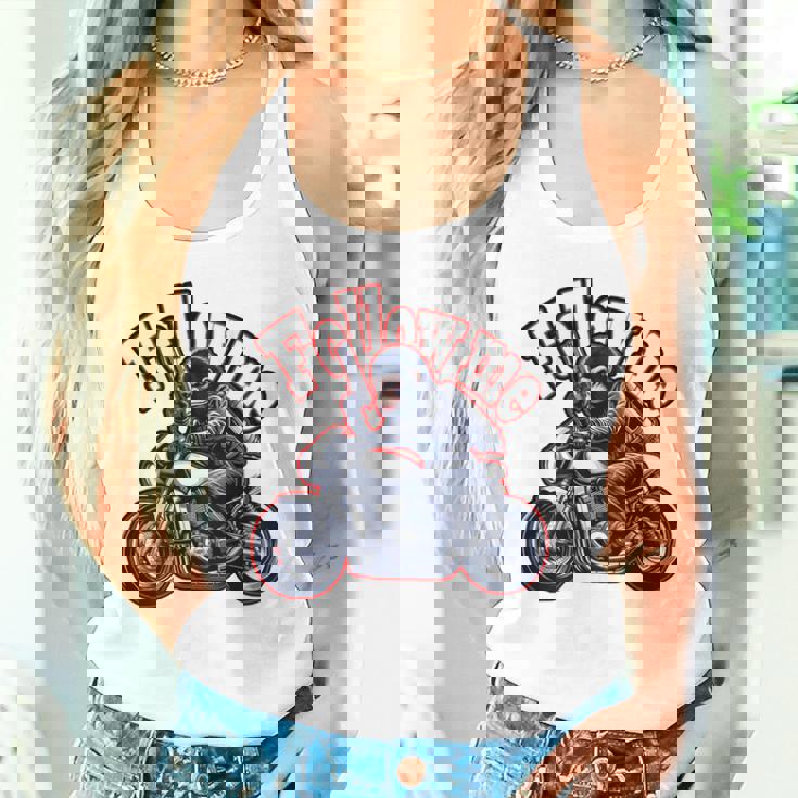 Followmeバイクに乗るゴリラのバックプリントデザイン タンクトップ