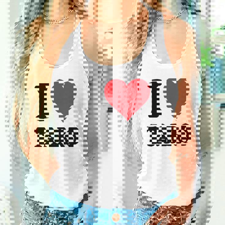 I Heart Taro 名 I Love パーソナライズ タンクトップ