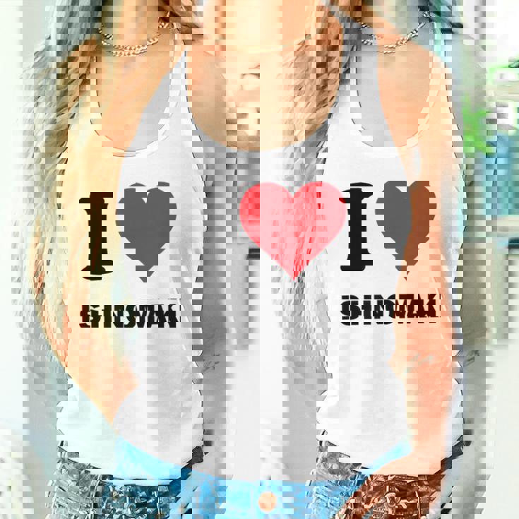 I Heart 石巻ジャパンラブ 日本のお土産品 タンクトップ