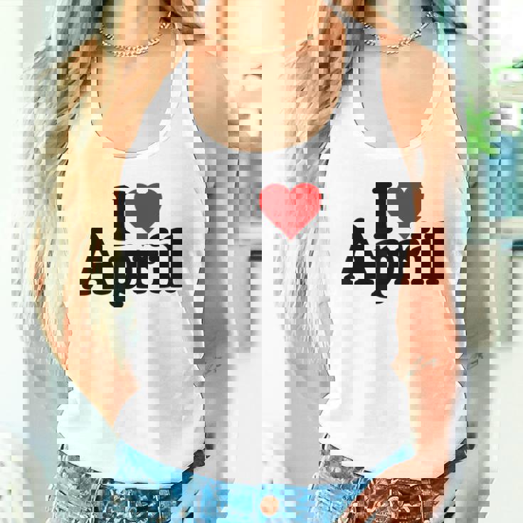 I Love Heart April Nameon A タンクトップ