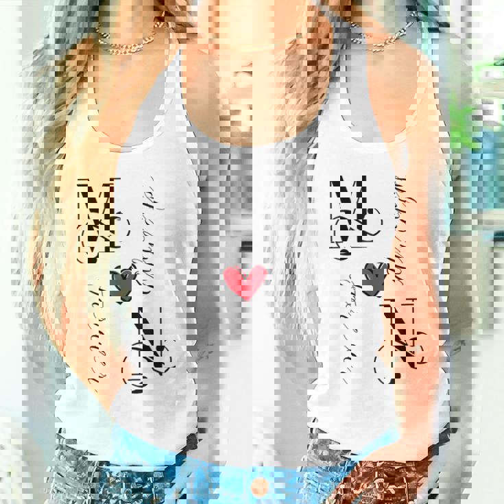 M & N カップル イニシャル 結婚式 記念日 新築祝い タンクトップ