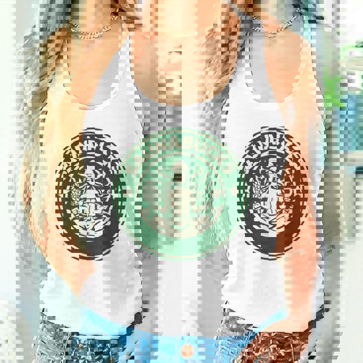 Saunabucks サウナ パロディ サウナー向け おもしろデザイン ととのう グッズ おもしろ 文字 スタバ カフェ タンクトップ