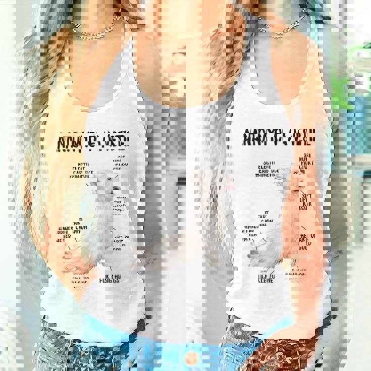 ウエスト・ハイランド・ホワイト・テリア犬の子犬ウェスティの解剖学 タンクトップ