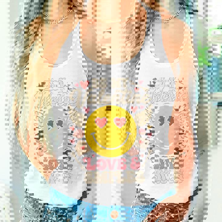 バレンタイン スマイルフェイス ハート 翼 かわいい 愛 チョコレート タンクトップ