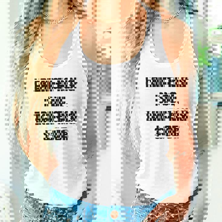 ヴィンテージの退職英語教師、面白い英語教師 タンクトップ