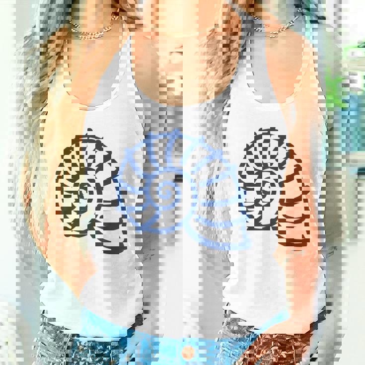 海のユーモア シンプルでミニマルな貝殻 貝殻 タンクトップ