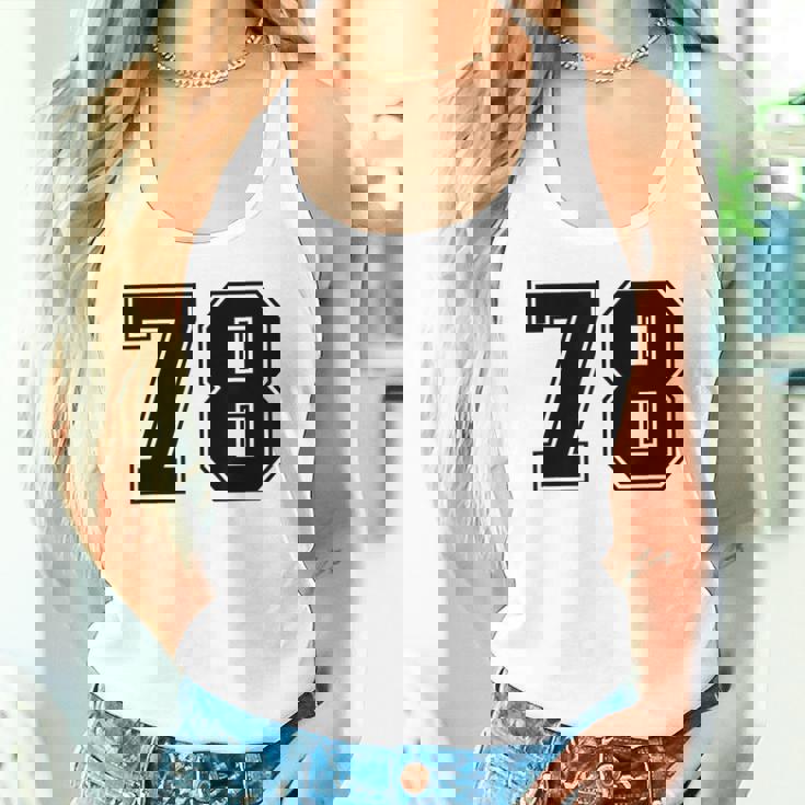 番号 78 ブラック スポーツファン ジャージ ナンバー タンクトップ