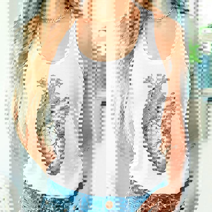 解剖学的に正しい人間の心臓tem Aorta Cardio タンクトップ