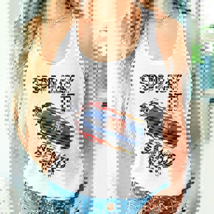 面白いドラッグレースカーnosスプレー Itend It タンクトップ