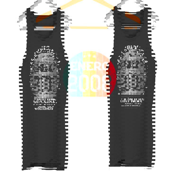 18 Años Cumpleaños Leyendas Nacen Enero 2008 Chica Chico Manga Larga Camiseta sin mangas