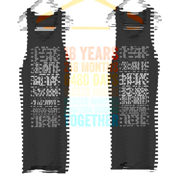 18年目の記念日 彼 彼女 カップル 18回目の結婚 タンクトップ