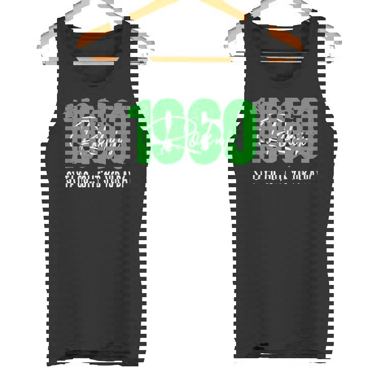 1960 誕生日 66歳 緑寿祝い クールでシンプルな数字デザイン タンクトップ