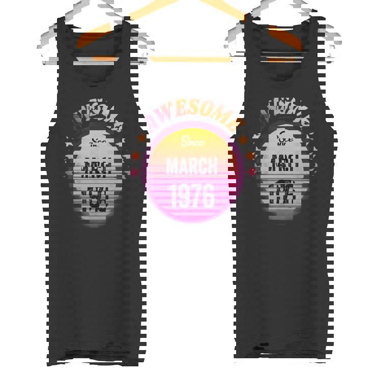 1976年3月から素晴らしい誕生日1976年3月ヴィンテージ。 タンクトップ