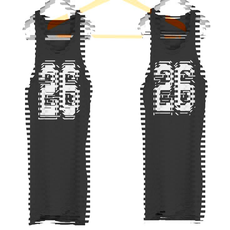 26 Número Camiseta sin mangas