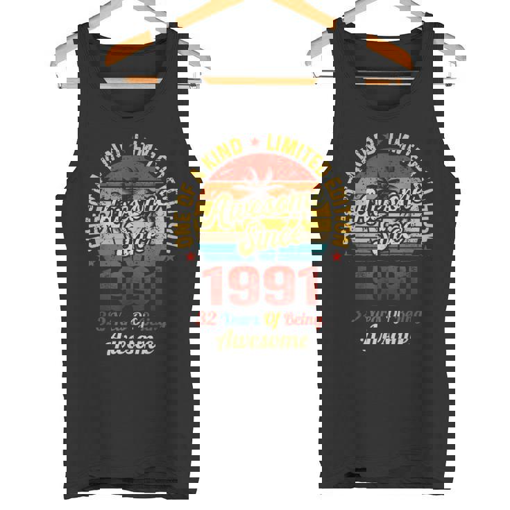 32 誕生日デコレーション メンズ レディース 1991 Bday 32Th Birthday タンクトップ