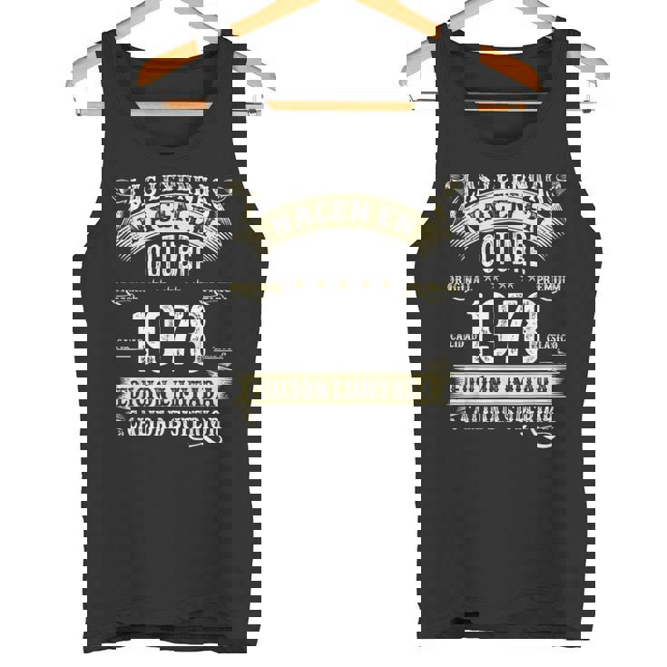 47 Años Cumpleaños Las Leyendas Nacen En Octubre De 1978 Camiseta sin mangas