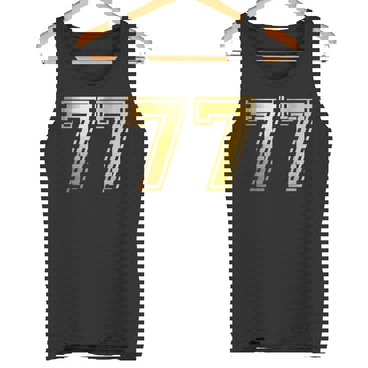 77 ナンバーセブンティセブンチーム スポーツ グラフィック 代表チームマッチング タンクトップ