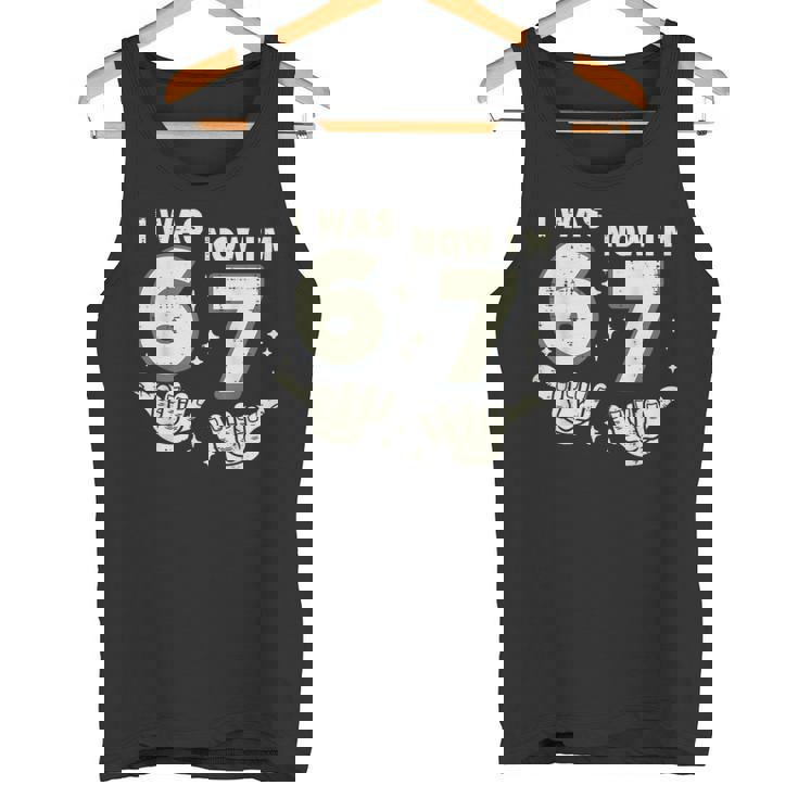 7歳の誕生日 I Was 6 Now Im 7歳 シックスセブン ミーム キッズ タンクトップ