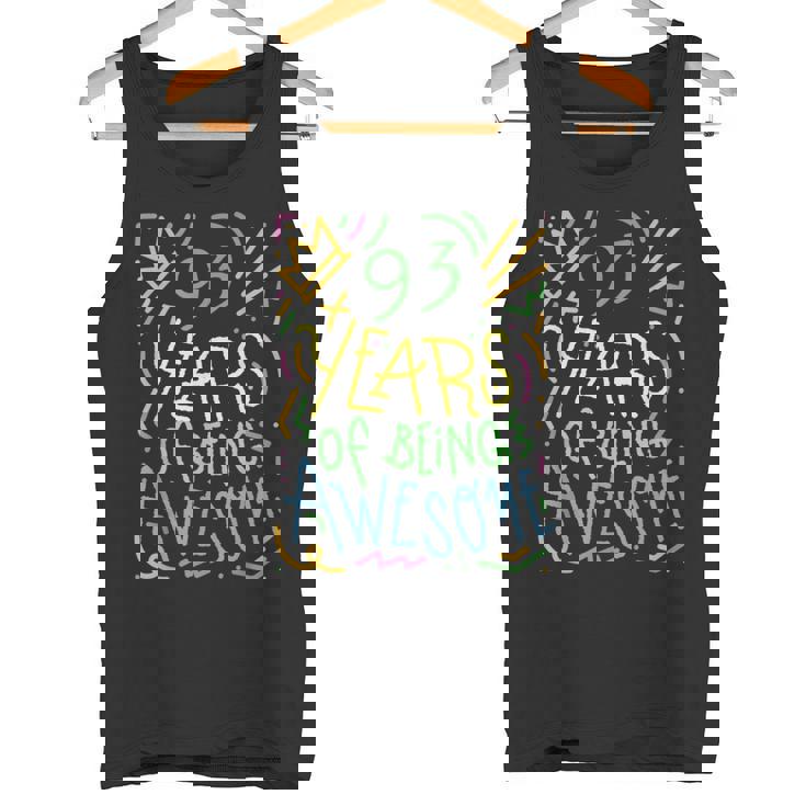 93 Years Of Being Awesome 93歳の誕生日 93歳 タンクトップ