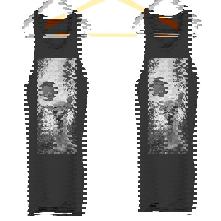 Alien Ufo Meme Chihuahua エイリアン Ufo ミーム チワワ タンクトップ