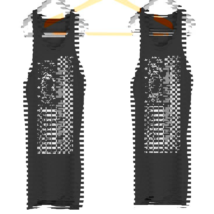 American Flag Football Patriotic Football Tank Top