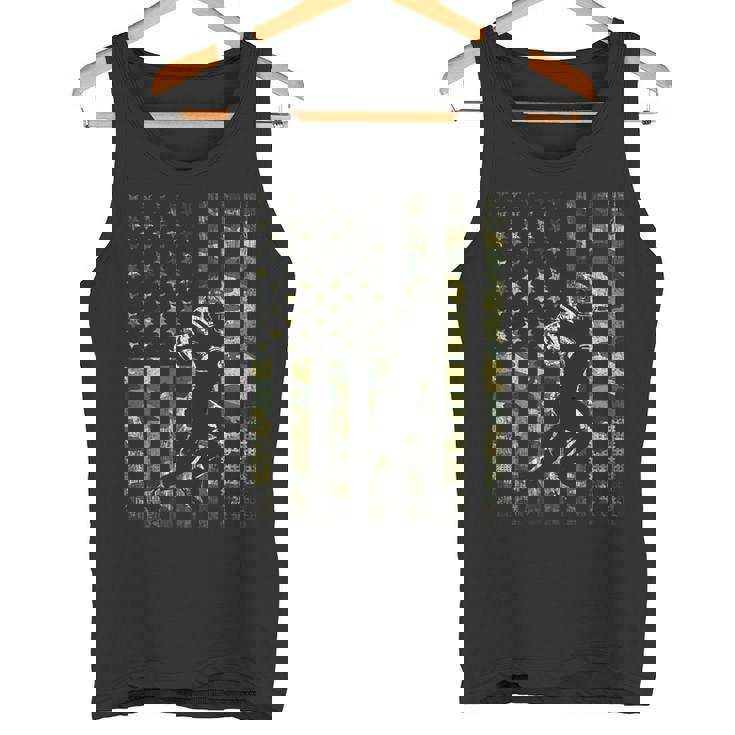 American Football Player Camo US Flag Men Boy Kids Tank Top