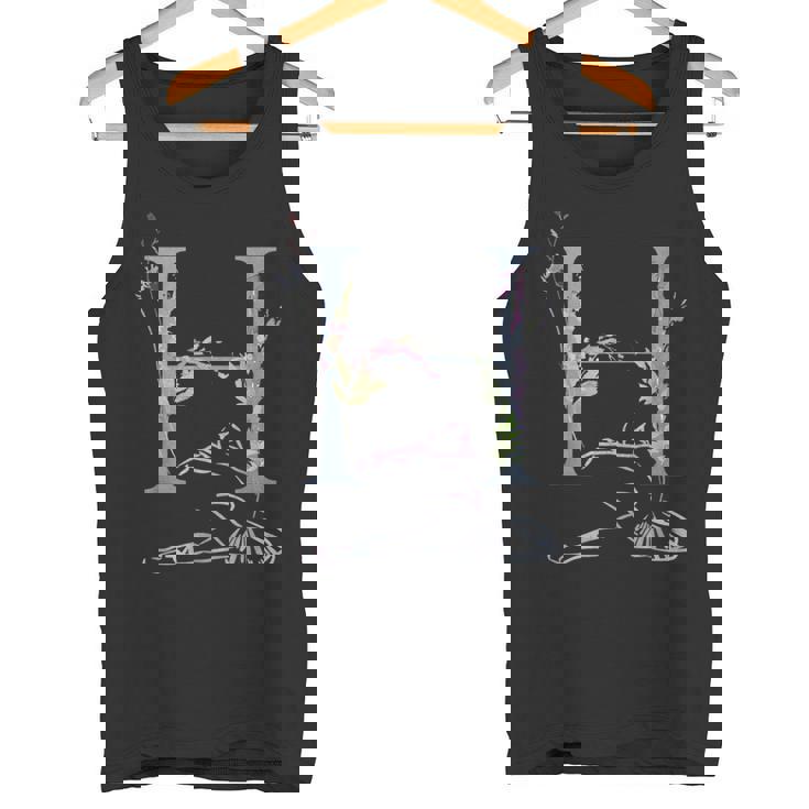 Balla バレリーナ イニシャル 名前 H、ダンス、モノグラム、バレエ タンクトップ