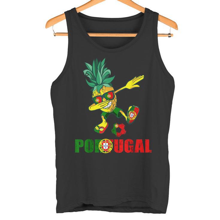 Bandera De Portugal Dabbing Piña Portugal Fútbol Portugal Camiseta sin mangas