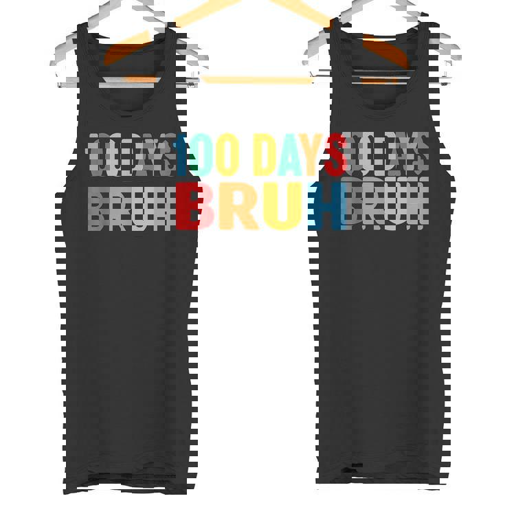 Bruh 100Th Day Ofchool 100 Days Ofchool シャツ キッズ 男の子 タンクトップ