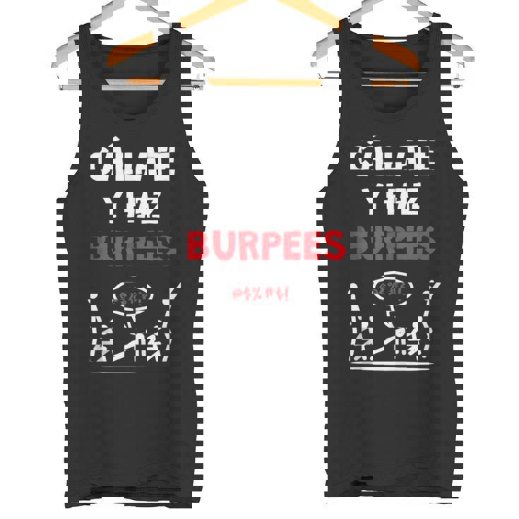 Cállate Y Burpees Diseño Divertido Para Crossfit Y Gimnasio In Mangas Camiseta sin mangas