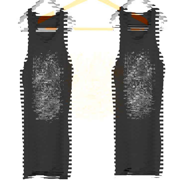 Caribe Macaw Brújula Con Calavera Pirata Camiseta sin mangas