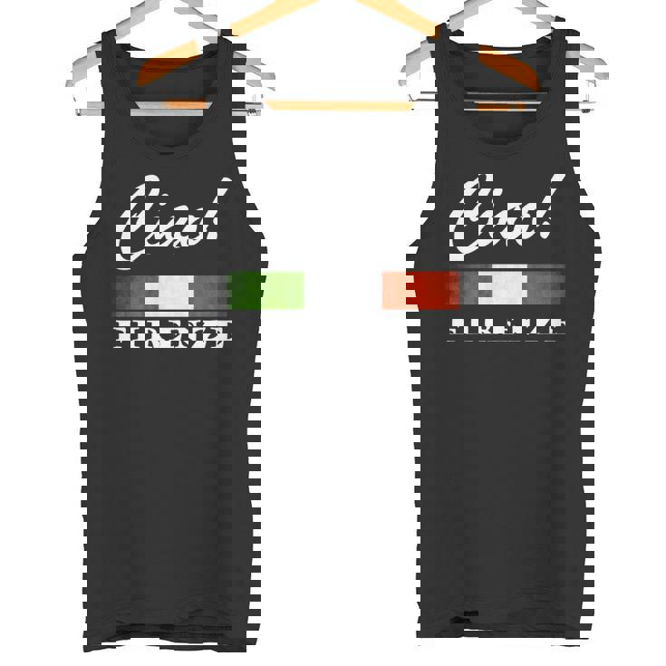 Ciao Italia トリコローレ イタリア国旗 フィレンツェ フィレンツェ イタリア 長袖tシャツ タンクトップ