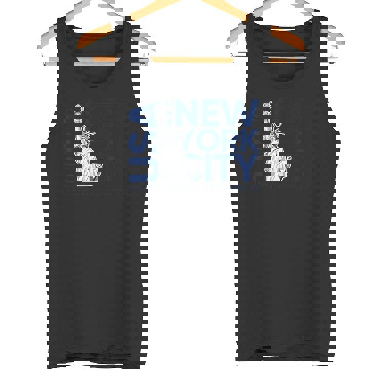 Cool Nyc New York Citytatue Of Liberty With Usa Flag タンクトップ
