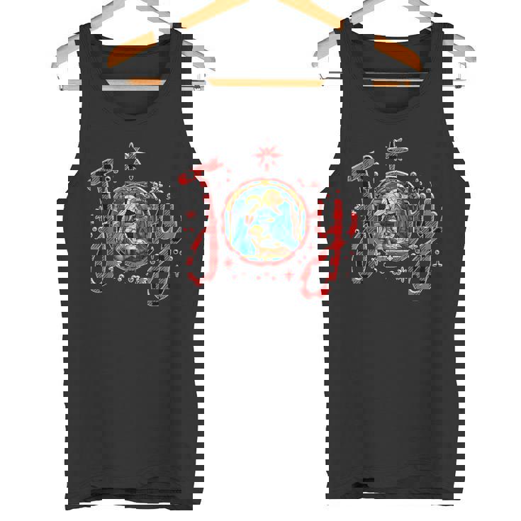 Crèche De Noël Chrétienne Joie Jésus Crèche De Noël Foi Famille Débardeur e